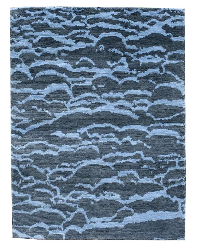 stair landing rug blue water design "Adriatic"