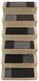 Alto Steps stair tread rugs "A-Frame" undyed wool medium/dark