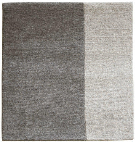 stair landing rug natural un-dyed gray and light wool