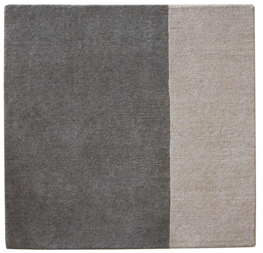 stair landing rug natural un-dyed gray and light wool