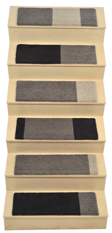 Alto Steps stair tread rugs "A-Frame" un-dyed natural wool
